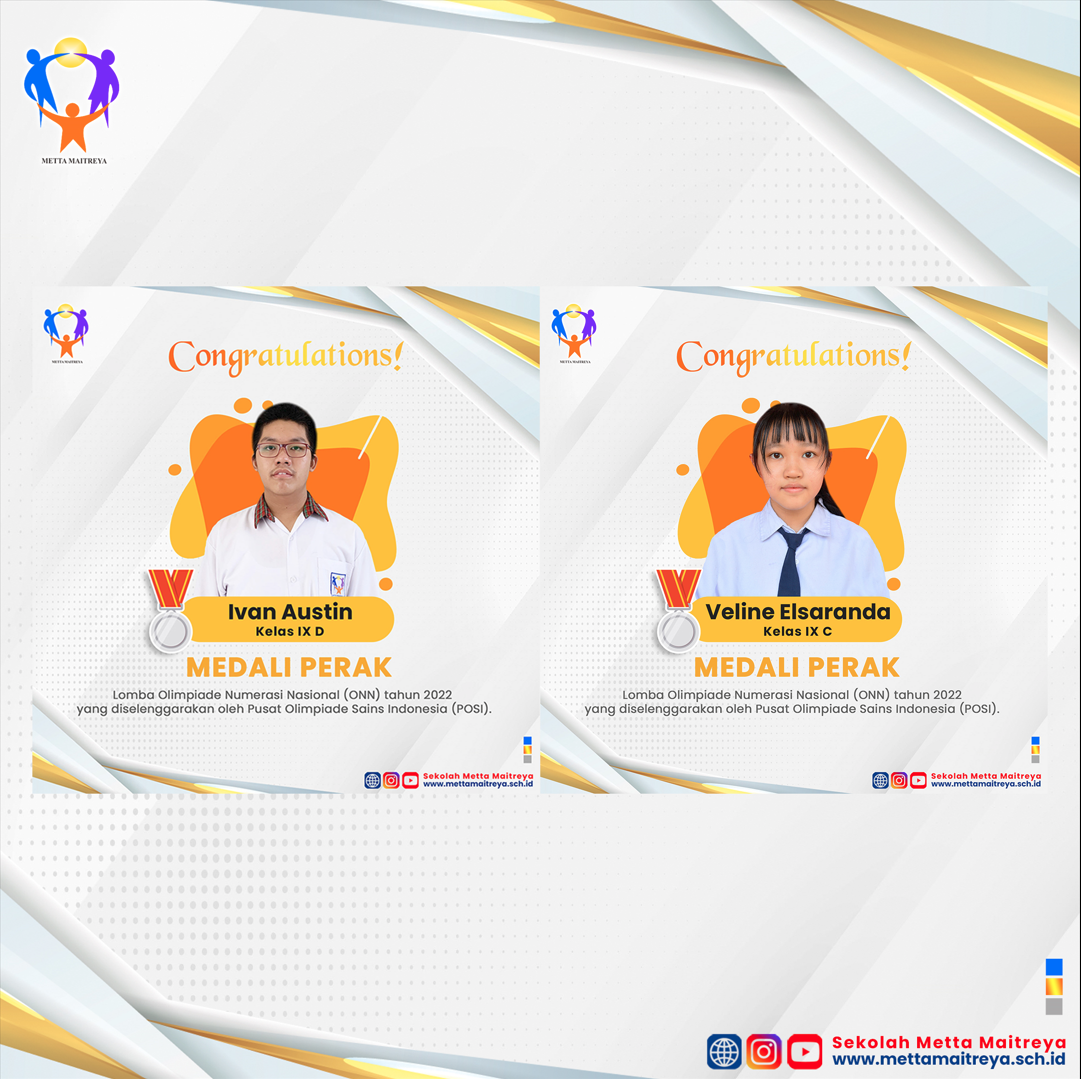 Prestasi Peserta Didik dalam Olimpiade Numerasi Nasional (ONN) 2022 | SMP METTA MAITREYA
